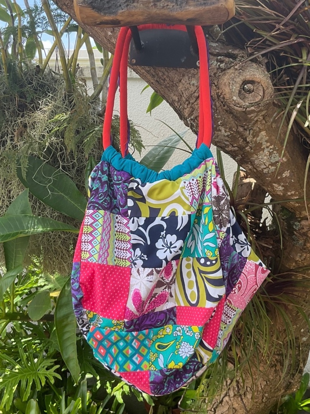 Colorful Spandex Patchwork Hobo Shoulder Bag